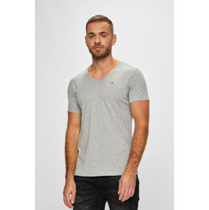 Tommy Jeans pánské šedé tričko - XXL (038)